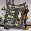 Bernese Mountain Dog Just Dont Understand Th0401535Cl Fleece Blanket