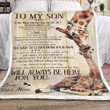 Giraffe To My Son Your Mom Am0401157Cl Fleece Blanket