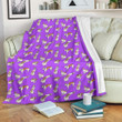 Purple Skinny Italian Greyhounds Fleece Blanket