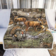 Animal Hunting Sherpa Fleece Blanket Trq Fuct2309