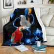 Parrots Blue Flower Nt2712113Cl Fleece Blanket