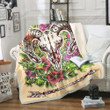 Animal Skull Flower Gs-Nt3001 Fleece Blanket