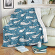 Humpback Whale Pattern 3 Gs-Cl-Dt2705 Fleece Blanket