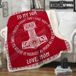 To My Son Love, Viking Mom Red Gs-Cl-Ld2906 Fleece Blanket