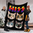 Hiss Cats Kittens Rock Rockin Gs-Cl-Dt1003 Fleece Blanket