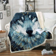 In The Darkness Wolf By Candy Girl Gs-Cl-Kc1507 Fleece Blanket