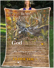 Deer To My Fiancee God Blessed The Broken Road Gs-Cl-Dt1810 Fleece Blanket
