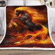 Horse Fire Gs-Dz1205Vb Fleece Blanket