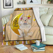 Poodle I Love You To The Moon And Back Gs-Cl-Ml2504 Fleece Blanket
