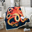 Red Octopus Gs-Cl-Kc0907 Fleece Blanket