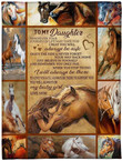 Horses Customizable Personalized Message For Daughter Blankets From Mom Mother You Will Always Be My Baby Girl Fleece Blanket Gifts To My Daughter For Birthday Womens Day Holidays Mothers Day Wedding