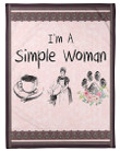 Simple Woman Coffee Cooking Chef Dog Lover Life With Hobby Funny Fleece Blanket