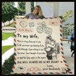 (Ly185) Customizable Firefighter Blanket – To My Wife – This Is A Hug From Me To You