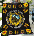 Gift For Butterfly Lover Gift For Hippie In A World Full Of Roses Be A Sunflower Hippie Butterfly Blanket Hg