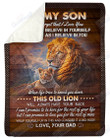 This Old Lion Will Always Have Your Back To Son Yq2001345Cl Fleece Blanket