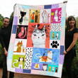 Cat Art Sherpa Fleece Blanket Ijwi Bubl