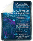To Me You Are The World To Daughter Yq2001353Cl Fleece Blanket
