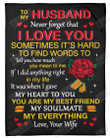 You Are My Soulmate Wonderful From Wife To Husband Yq2001031Cl Fleece Blanket