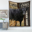 Blanket - Farm - Black Angus - Smell Like Cows Cozy Fleece Blanket, Sherpa Blanket