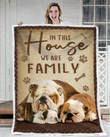 Blanket - Dog - House Family Cozy Fleece Blanket, Sherpa Blanket