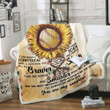 Sunflower Softball To My Amazing Daughter Gs-Dd0708Tp Fleece Blanket