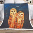 Starlight Owls Sherpa Fleece Blanket Ihuj Bubl