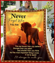 Lion Blanket Gift For Daughter Never Forget Who You Are