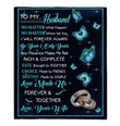To My Husband No Matter What Happen Where We Are Love Made Us Forever Together Blankets Gift From Wife Black Plush Cozy Gift Fleece Blanket, Sherpa Blanket, Custom Blankets, Picnic Blanket, 3D Print Blanket, Blanket Sofa Bed