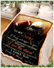 To My Son I Love You Forever And Always Football Sherpa Fleece Blanket Yk