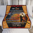 Personalized To My Son Basketball Fleece Blanket From Mom Laugh, Love, Live Great Customized Blanket For Birthday Christmas Thanksgiving
