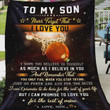 Personalized Fleece Blanket To My Son Basketball Never Forget That I Love You From Mom Gift For Birthday Christmas Thanksgiving Graduation Wedding