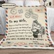 (Ly185) Customizable Firefighter Blanket – To My Wife – This Is A Hug From Me To You