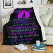 To My Daughter Daddy Loves You Purple Sherpa Fleece Blanket Ykkw