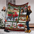 Great Dane Red Truck Christmas Sherpa Fleece Blanket Rr