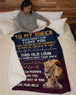 Personalized To My Niece Lion Fleece Blanket From Uncle I Promise To Love You For The Rest Of Mine Great Customized Gift For Birthday Christmas Thanksgiving