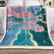 Dragonfly And Moon Gs-Cl-Ld0207 Fleece Blanket