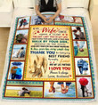 To My Wife Thank You For Being My Life Partner Gs-Cl-Ld1111 Fleece Blanket