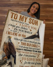 
	Mom To Son Blanket - Eagle Blanket - Never Forget That I Love You I Believe In You