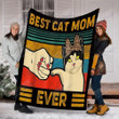 Best Cat Mom Ever Yu0102366Cl Fleece Blanket