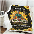 Blanket - Hippie - To My Grandson - Love Noni Family Gift Ideas Cozy Fleece Blanket, Sherpa Blanket
