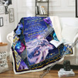 To My Wife, I Love You Forever And Always - Wolf Couple Sofa Throw Blanket 