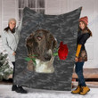 Borzoi Rose Zipper Dog Pocket Gs-Cl-Dt1003 Fleece Blanket