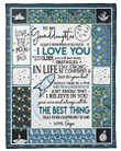 Love You To The Moon And Back Lovely Message From Gaga Gifts For Granddaughters Fleece Blanket
