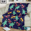 Colorful Shark Bite Pattern Fleece Blanket