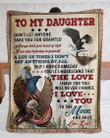 I Love You To The Moon And Back Dad Gift For Daughter Sherpa Blanket