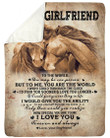 Gift For Girlfriend To Me You Are The World Horse Fleece Blanket Sherpa Blanket