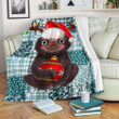 Sloth Christmas Fleece Blanket | Adult 60X80 Inch | Youth 45X60 Inch | Colorful | Bk3516
