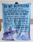 White Wolf Gift For Boyfriend I Will Love You Forever Fleece Blanket Sherpa Blanket