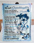 Butterflies Fleece Blanket Grandma Gift For Granddaughter While We Are Apart Sherpa Blanket
