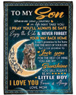 To My Son From Mom Fleece Blanket | Adult 60X80 Inch | Youth 45X60 Inch | Colorful | Bk3972